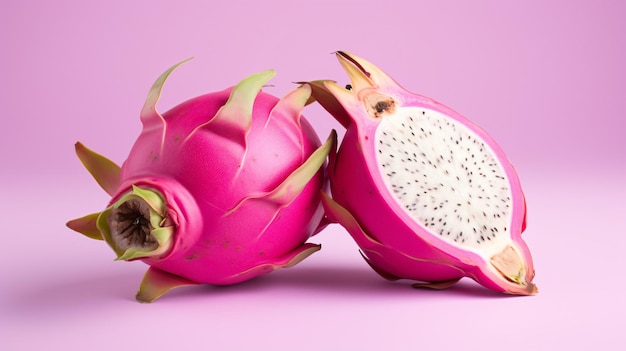 Dragon fruit isolated on white background