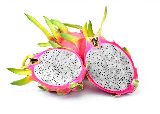 Dragon Fruit isolated on white space.