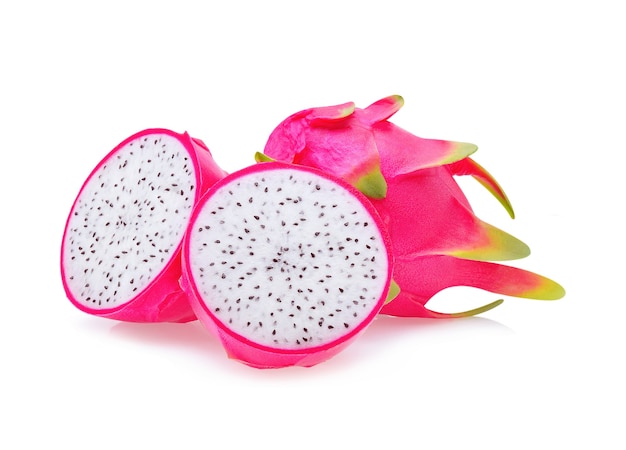 Dragon fruit op wit