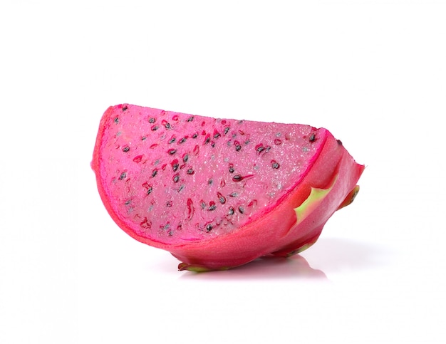 Dragon Fruit op witte ruimte wordt geïsoleerd die.