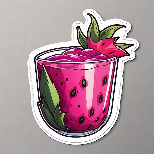 Dragon fruit sap sticker met AI