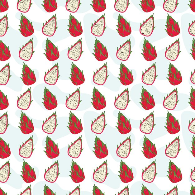 Dragon fruit Seamless Pattern