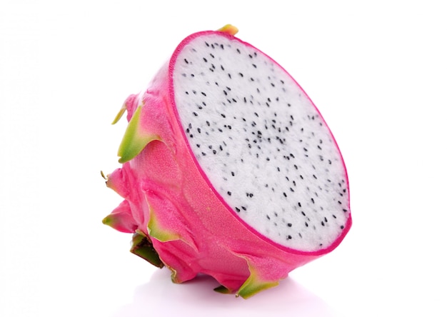 Dragon fruit sliced isolated