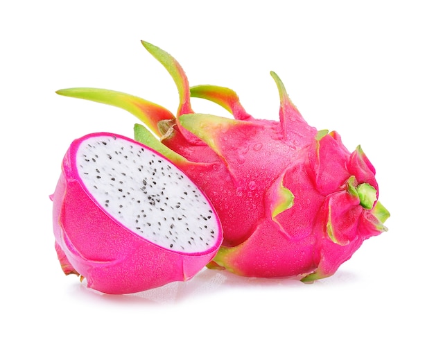 Dragon fruit on white background