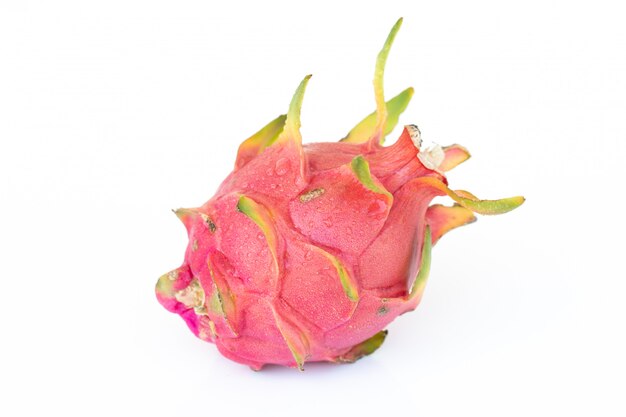 Dragon fruit on white background