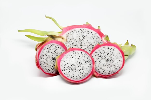 Dragon fruit  white background