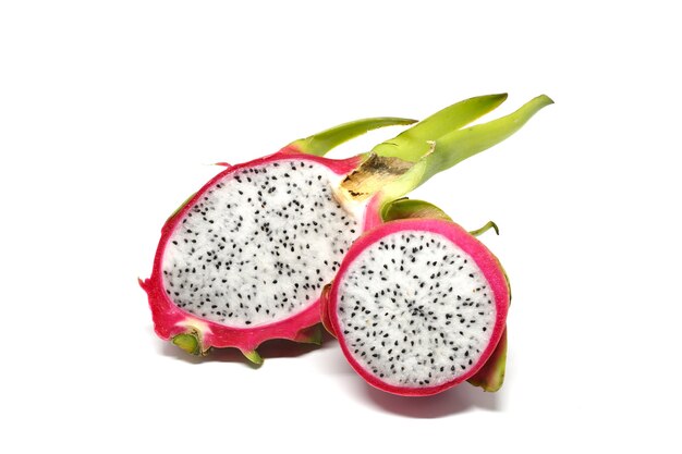 Dragon fruit  white background