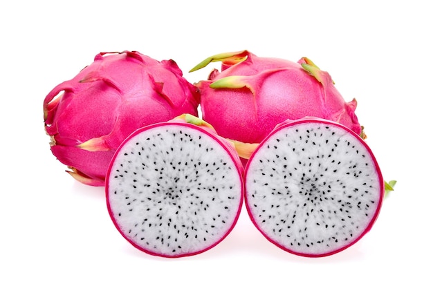 Dragon fruit on white background