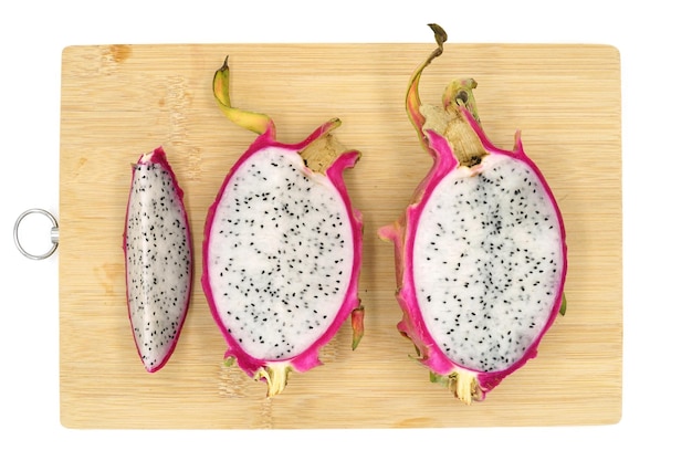 Dragon fruit on a white background