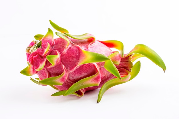 Dragon fruit on the white background