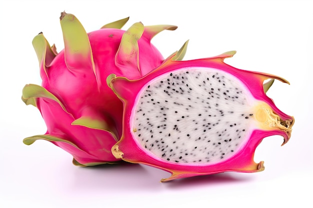 Dragon fruit on a white background