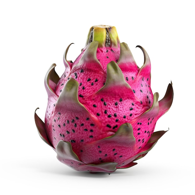 Dragon fruit with a white background.