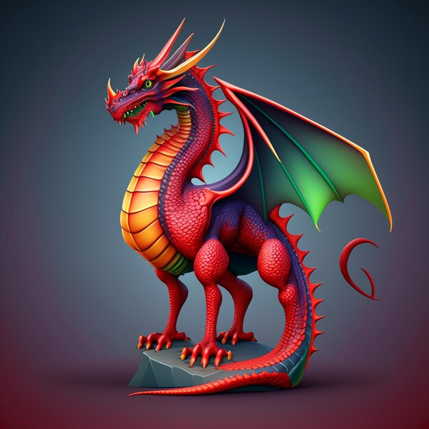 Dragon Full Body Cartoon Vector Illustratie