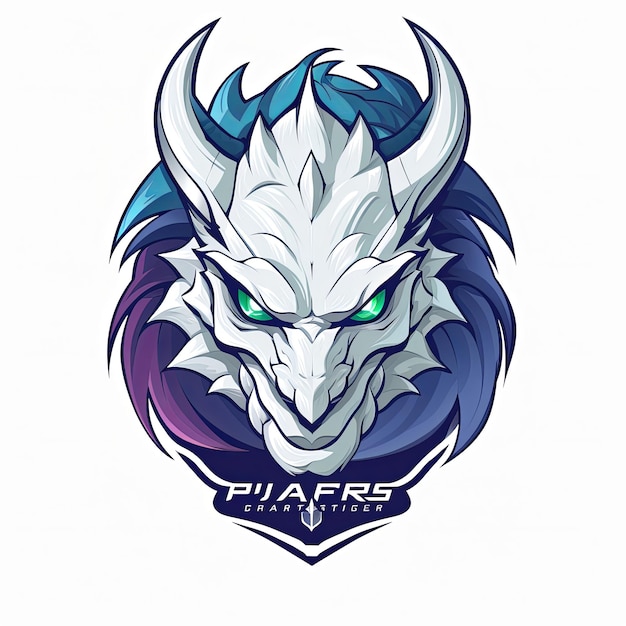 Dragon head and Dragon icon clipart illustration and esports mascot logo concept