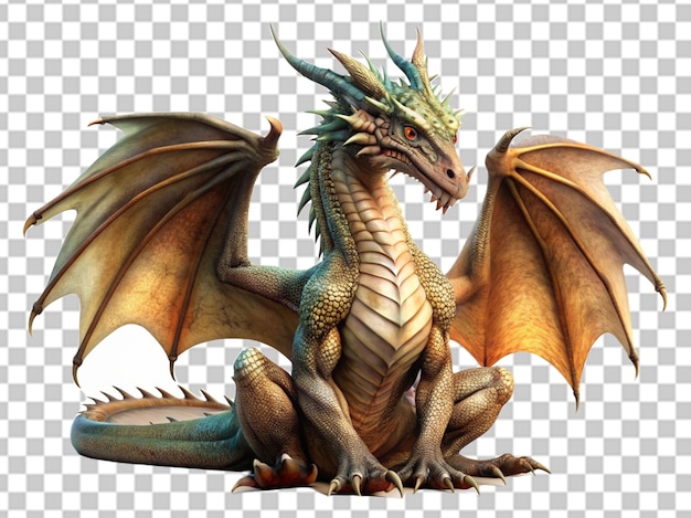 Photo dragon isolated on transparent background png