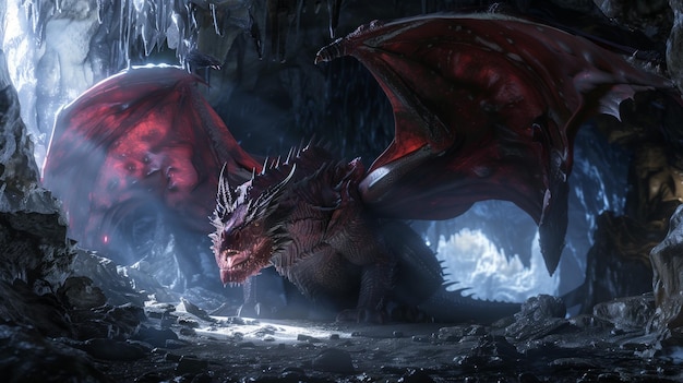 Photo dragon lair revealed in hidden mountain cave mythical creatures unleashed