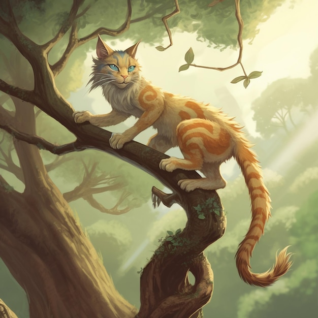 Dragon Li Cat Climbing Tree