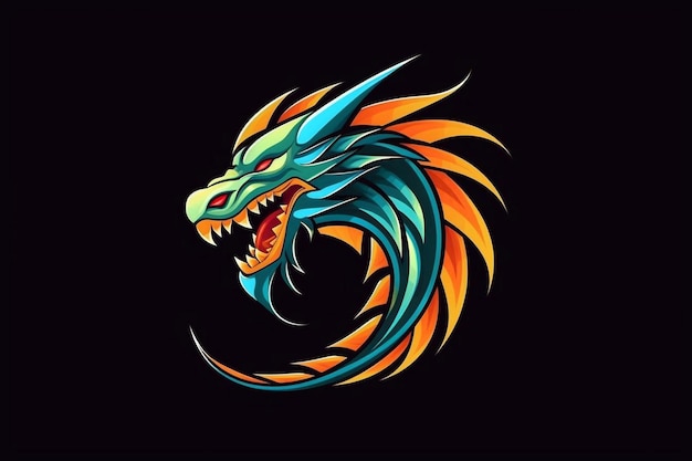 Dragon logo Dragon icon Dragons head