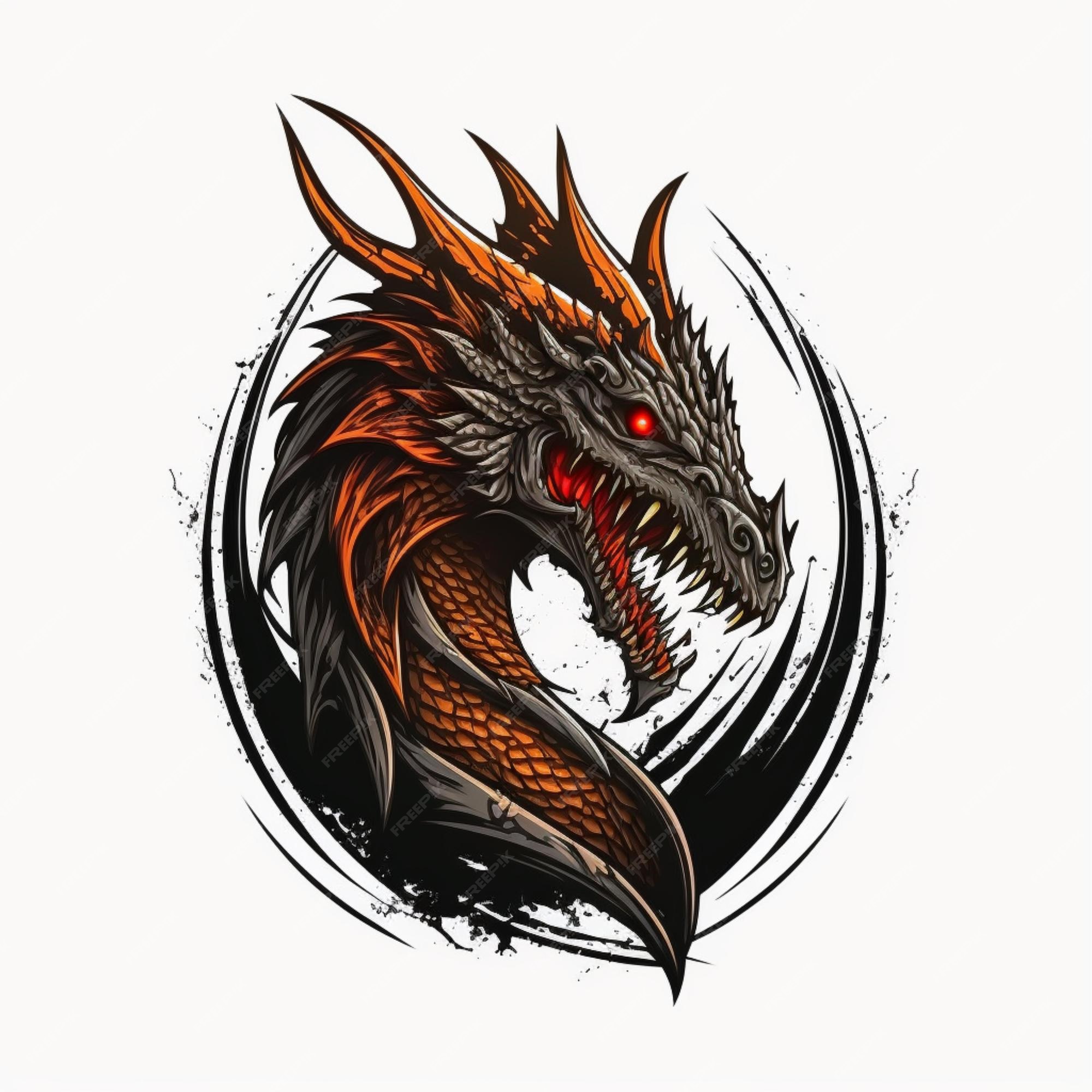 Premium Photo | Dragon logo vector illustration