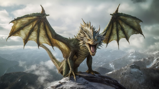 Photo dragon most amazing and realistic hd 8k wallpaper stock photographic image