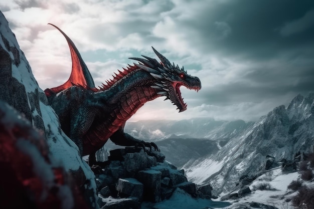 Dragon in the mountains