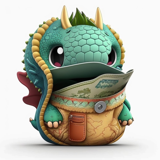 Dragon in Pocket Vector Illustration
