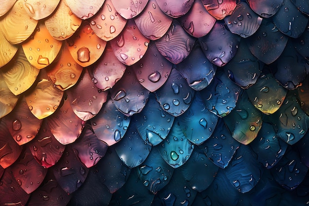 Dragon Scale Water met Dragon Scale Textures Iridescent Sca Creatieve achtergronddecor collectie