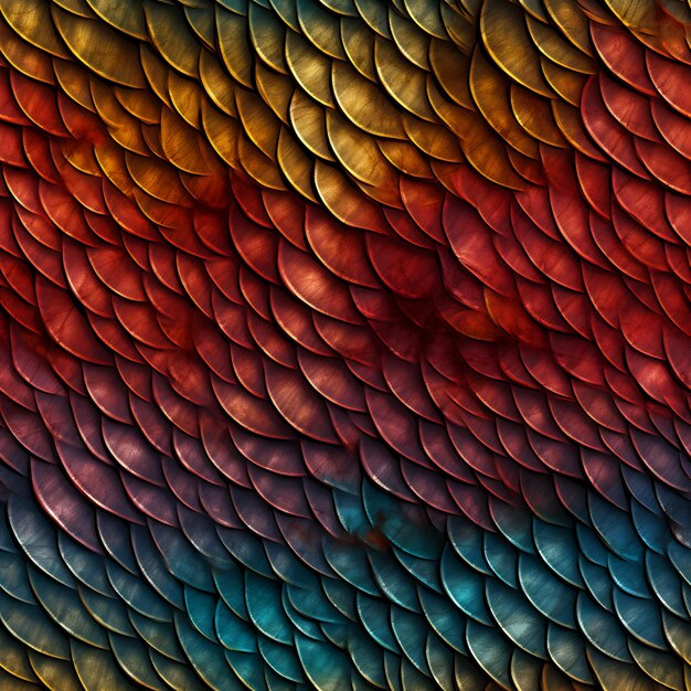 Photo dragon scales texture seamless pattern
