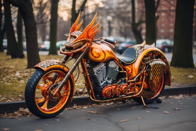 Dragon shaped Motorcycle Customized by Enthusiast