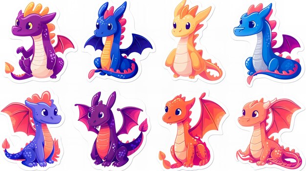 Dragon stickers collection