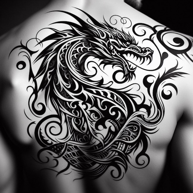 Photo dragon tattoo