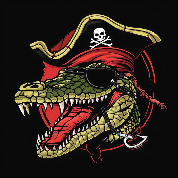 a dragon with a red hat and a skull on it