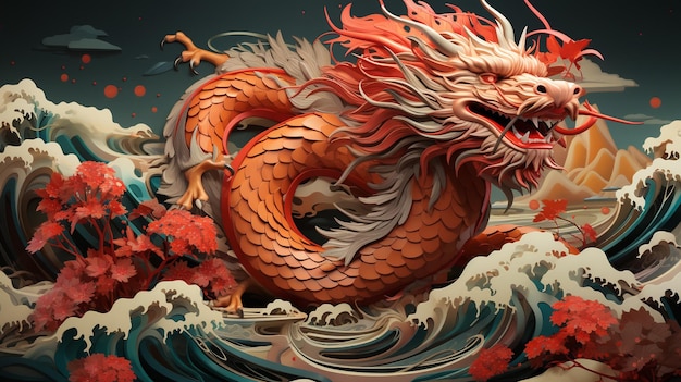 Dragon zodiac photo illustration