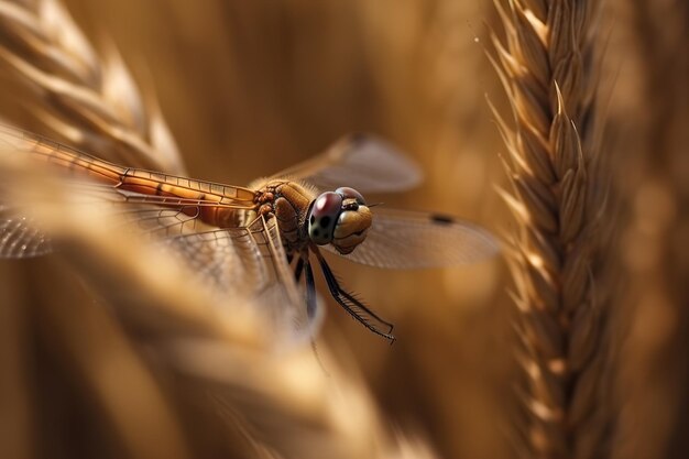 Photo dragonfly extreme closeup