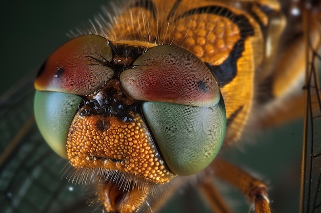 Dragonfly eyes texture zoom detail