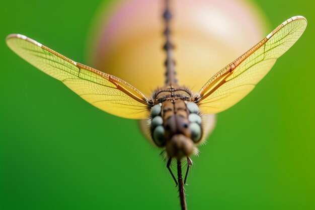 Dragonfly HD close-up opname van dieren in het wild foto behang achtergrond illustratie