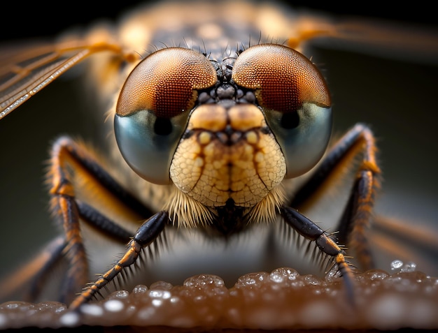 Dragonfly Macrofotografie Verbluffende insectenillustratie gemaakt met generatieve AI
