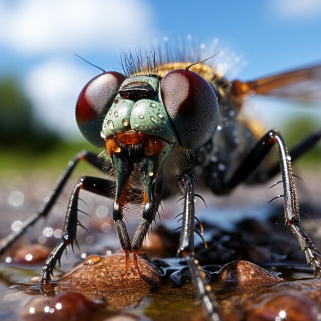 Dragonfly's Eye Reflection