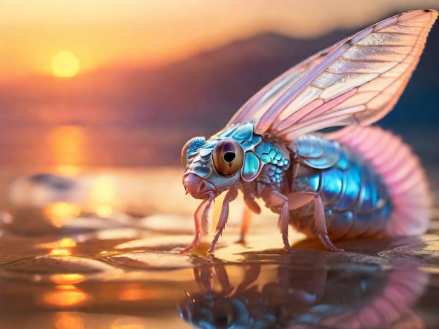 dragonfly on the water