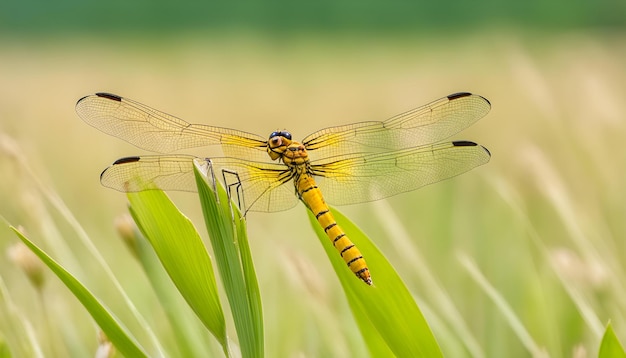 Photo a dragonfly with a number on its chest is shown in the picture