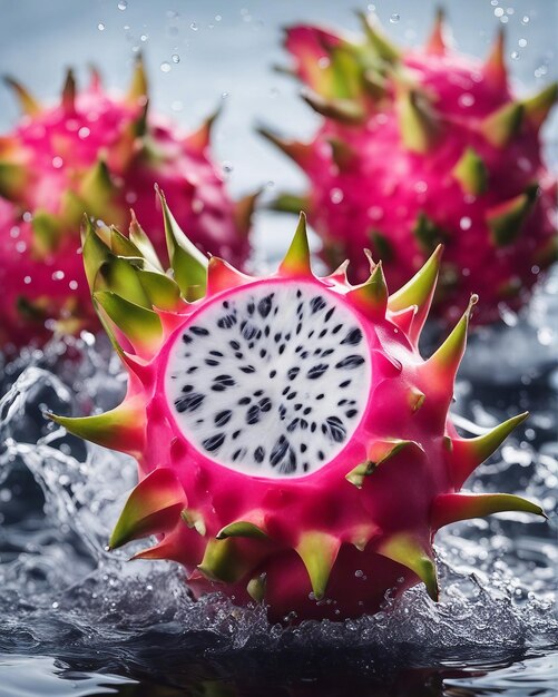 Foto dragonfruit in de aquarelplons