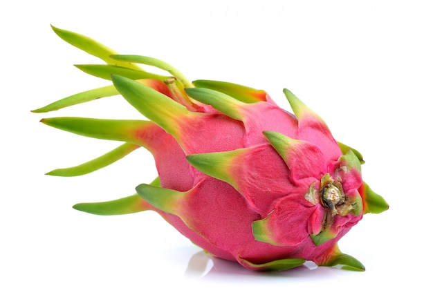 Dragonfruit op witte ruimte