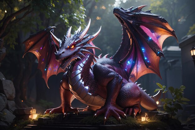 Dragons and fantasy artificial intelligence image