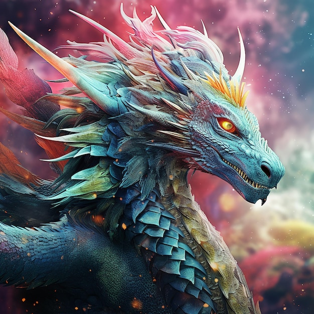 Photo dragons and fantasy artificial intelligence image