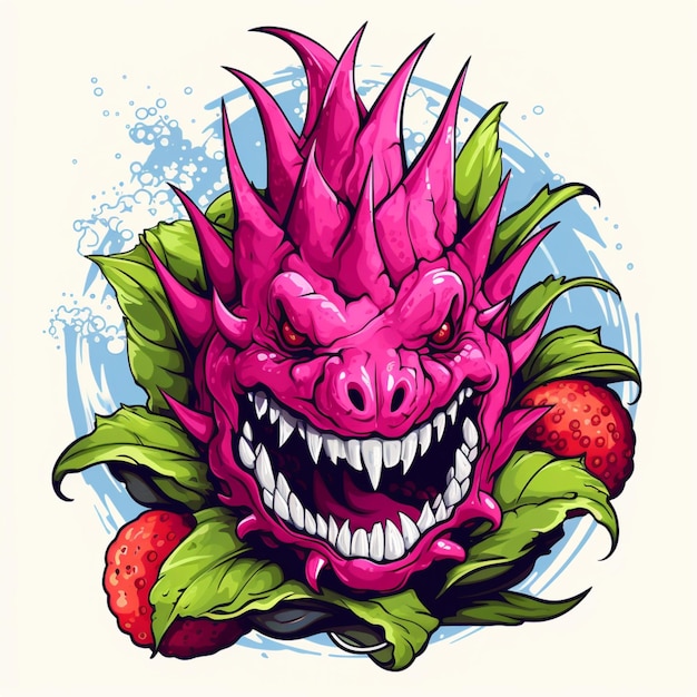 drakenfruit cartoon-logo