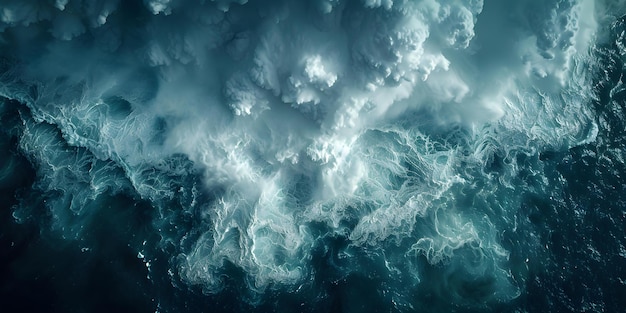 Photo dramatic aerial view of stormy baltic sea under epic clouds a stunning seascape concept aerial photography stormy weather baltic sea epic clouds seascape