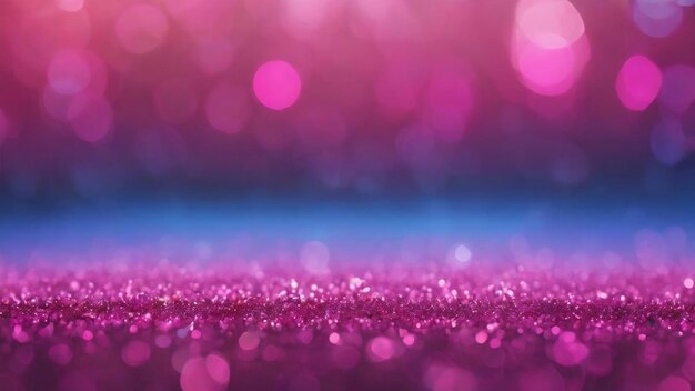 Dramatic bottom aligned pink and blue bokeh background