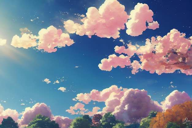 Anime Flower Field Scenery Wallpapers  Wallpaper Cave