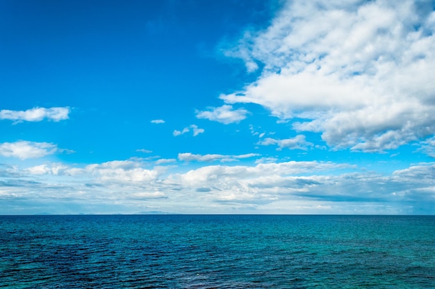 Dramatic clouds on the sea