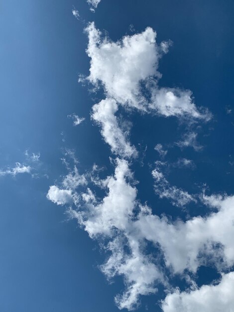 Dramatic clouds with blue sky